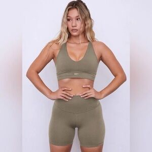 SET Active Luxform Sports Bra and Shorts in Sage